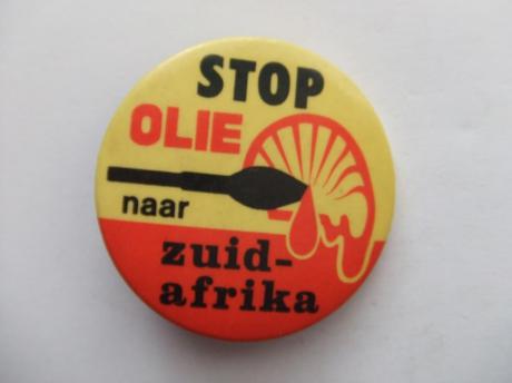 Stop de olie naar Zuid-Afrika protest